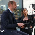 Prince William gets behind camera on London Screen Academy visit