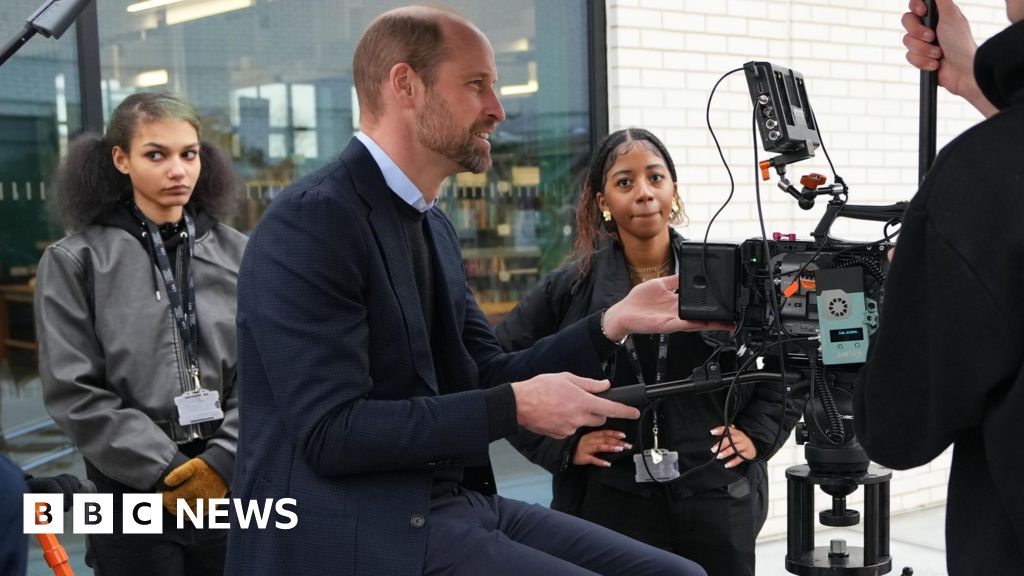 Prince William gets behind camera on London Screen Academy visit